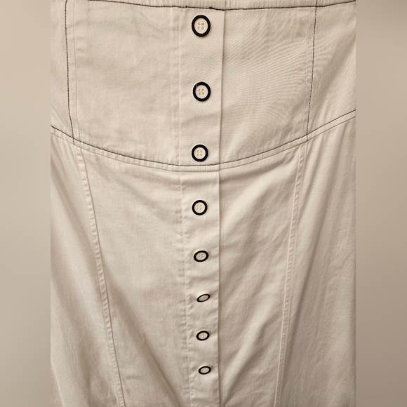 Vintage - NWT - Cotton Stretch Courtenay White Skirt - Size 12 - Picture 7 of 10